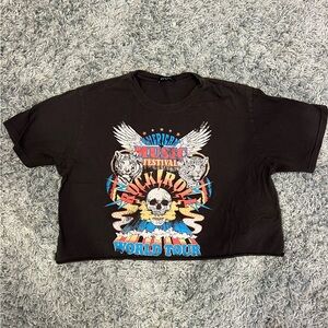 American Music Festival Vintage Graphic Cropped Tee